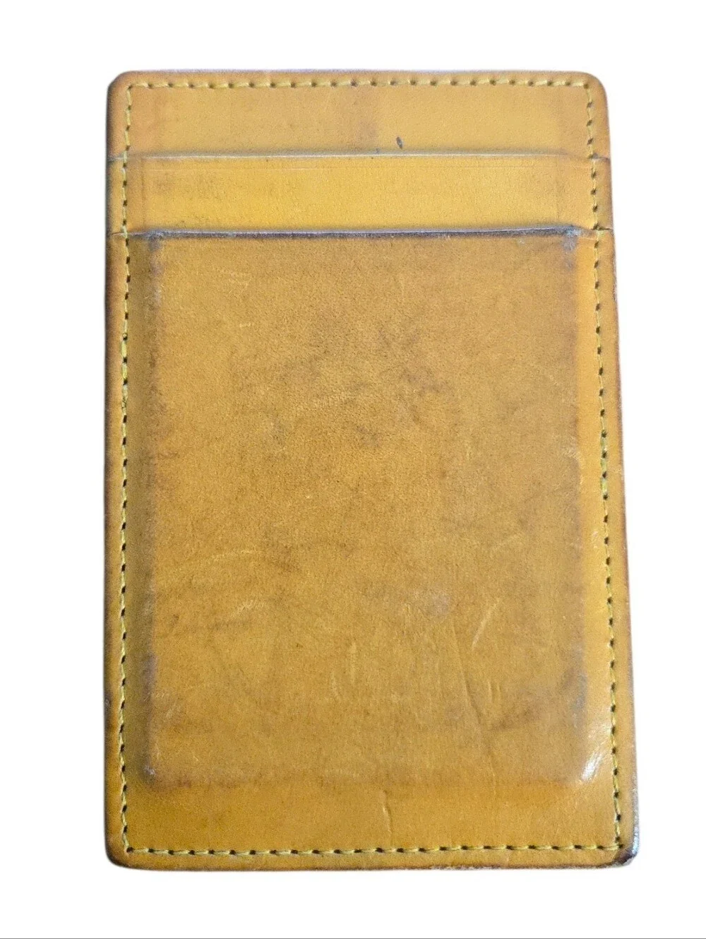 J. Crew Mustard Tan Leather Magic Wallet